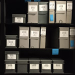 Acid free boxes in the DC Punk Archive, DC Public Library