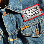 Teenbeat Embroidered Patch on a denim jacket